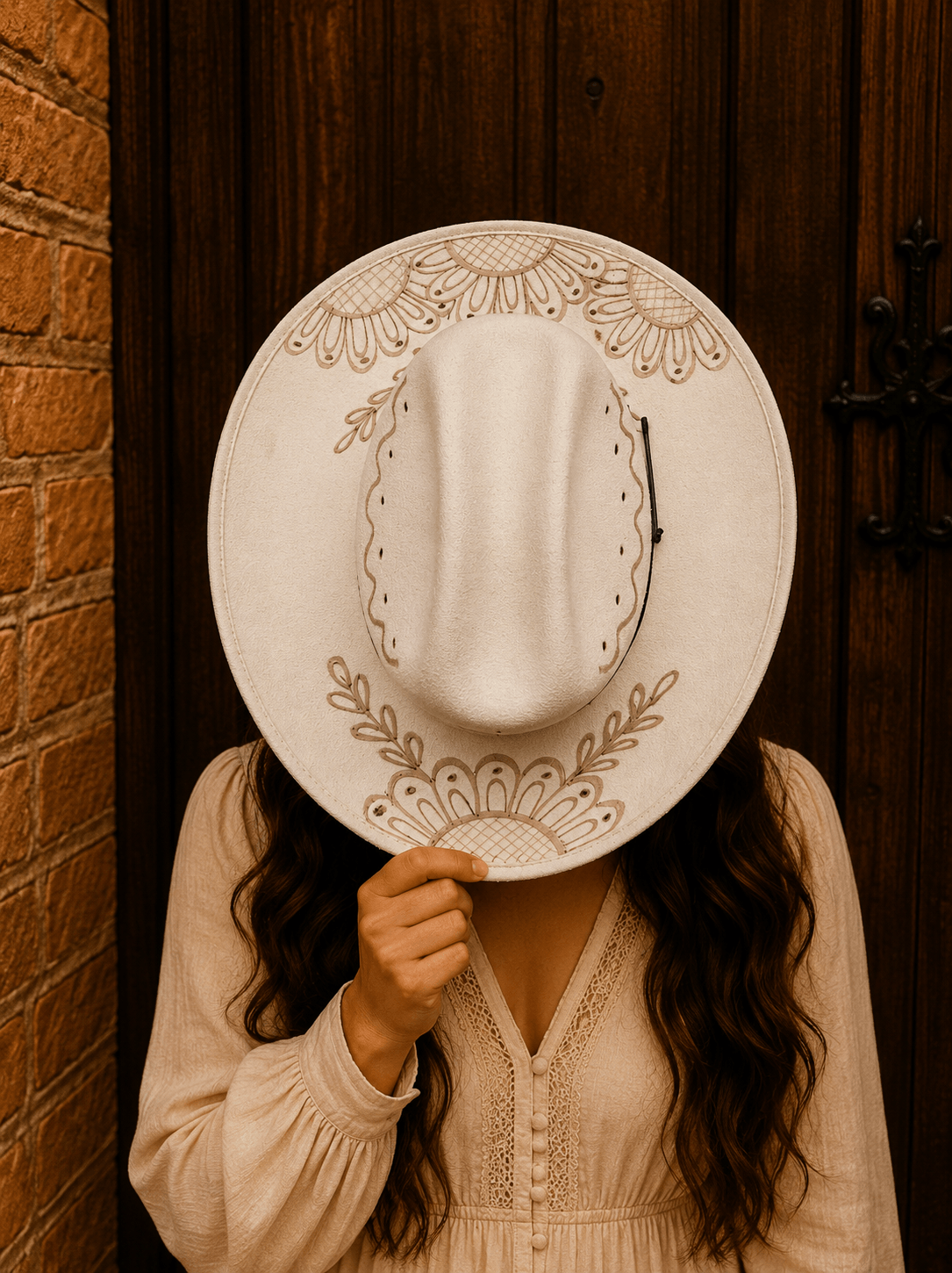Sombrero Explorer de gamuza café hecho en México